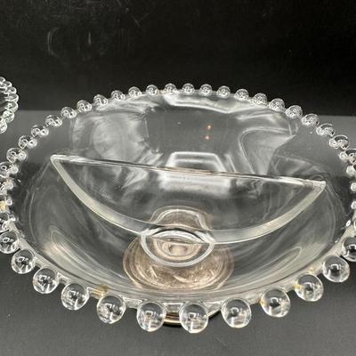 Set of 3 Sterling-Based Glass Compotes