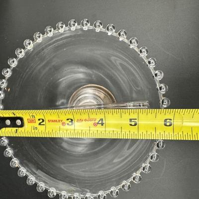 Set of 3 Sterling-Based Glass Compotes