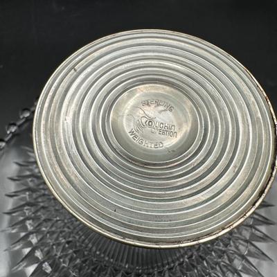 Set of 3 Sterling-Based Glass Compotes