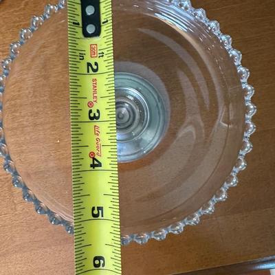 Set of 3 Sterling-Based Glass Compotes