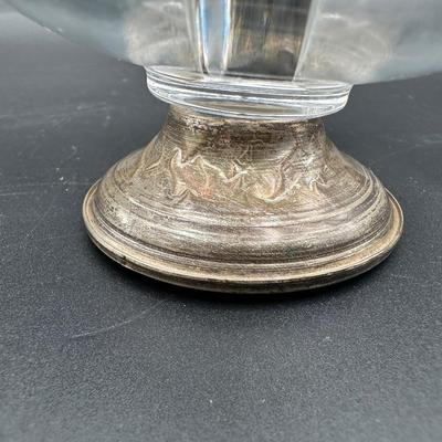 Set of 3 Sterling-Based Glass Compotes