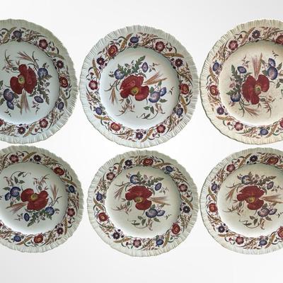 Wedgwood “Cornflower” Etruria England Plates - Set of 6