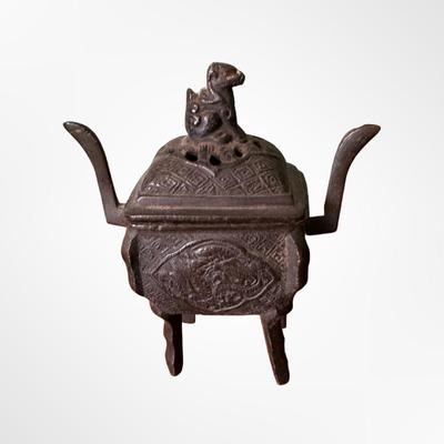 Vintage Bronze Tripod Incense Burner