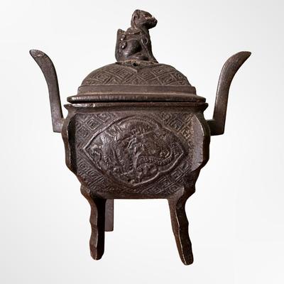 Vintage Bronze Tripod Incense Burner