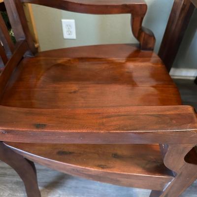 SOLID WOOD DINING TABLE WITH 2 ARM CHAIRS AND 4 SIDE CHAIRS
