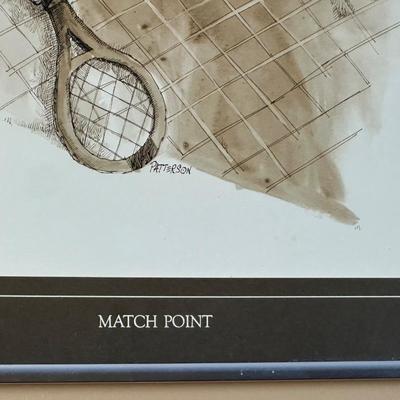 Vintage Gary Patterson Framed Prints – Tennis Cartoon Theme