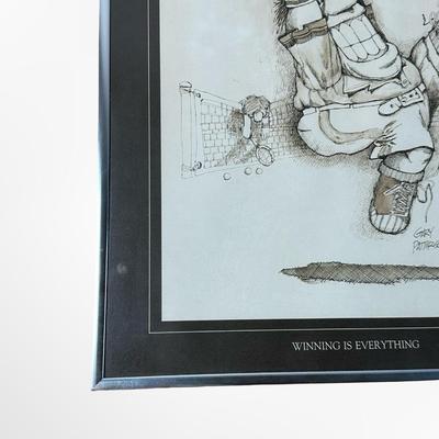 Vintage Gary Patterson Framed Prints – Tennis Cartoon Theme