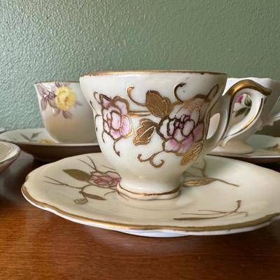 Vintage Floral Teacup & Demitasse Sets, England & Japan