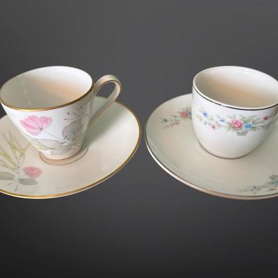 Set of 4 Vintage Floral Teacup & Demitasse Sets – England, Germany & Japan