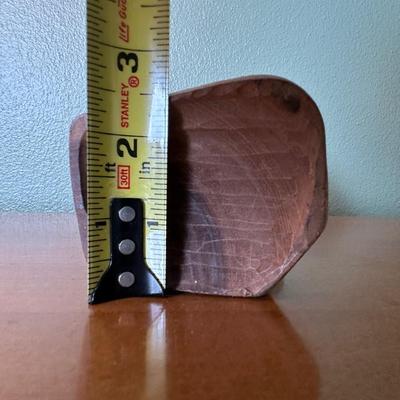 Hand-Carved Wooden Figure of Bearded Man with Hat