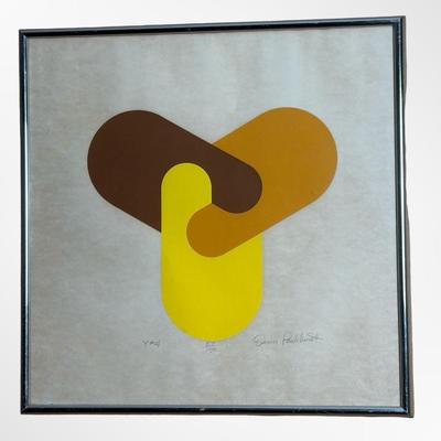 1970s Abstract Geometric Print “Y #4,” Signed and Numbered 87/150