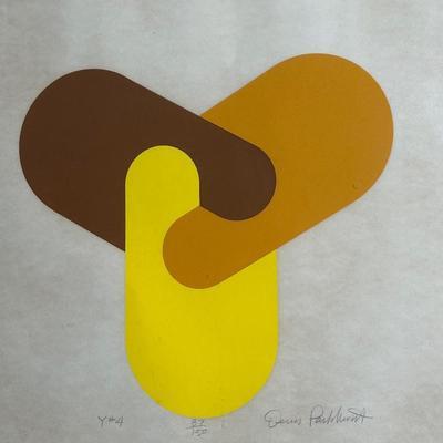 1970s Abstract Geometric Print “Y #4,” Signed and Numbered 87/150