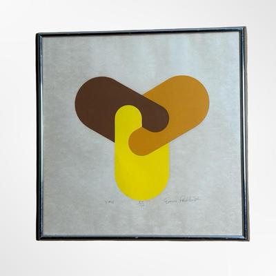 1970s Abstract Geometric Print “Y #4,” Signed and Numbered 87/150