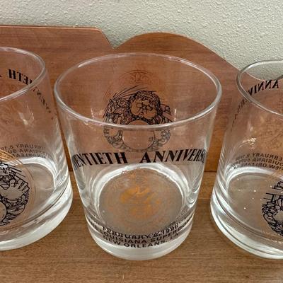 Vintage Krewe Of Endymion 20th Anniversary 1986 Glasses