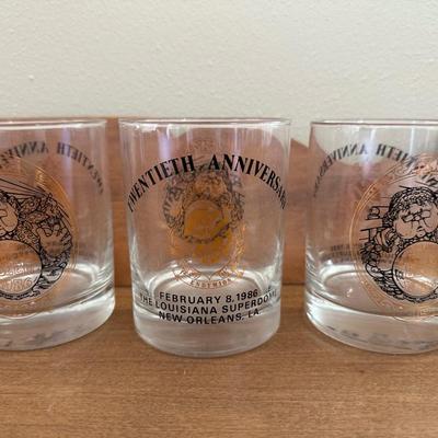 Vintage Krewe Of Endymion 20th Anniversary 1986 Glasses