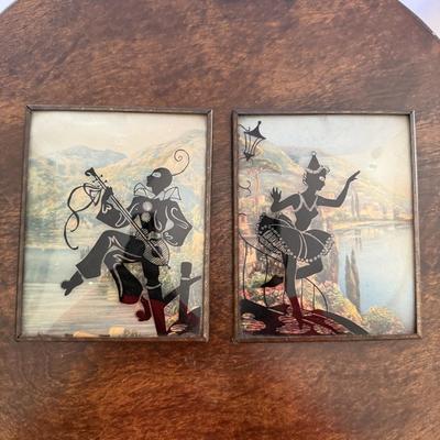 Sale Photo Thumbnail #117: Antique framed reverse glass painting