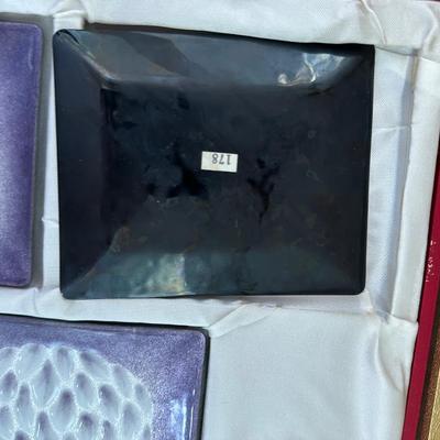 Set of 5 Japanese Porcelain Sushi Trays in Original Box