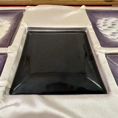 Set of 5 Japanese Porcelain Sushi Trays in Original Box