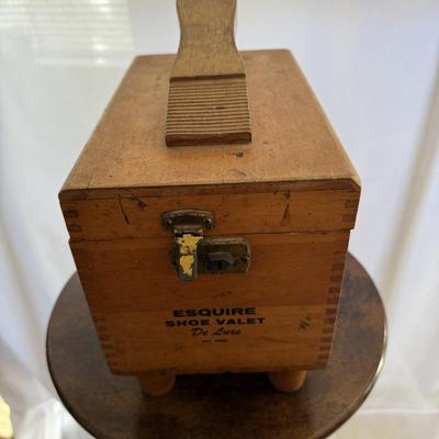 Sale Photo Thumbnail #120: Vintage Esquire Shoe valet with brushes