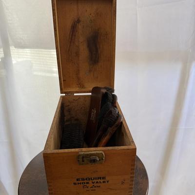 Sale Photo Thumbnail #123: Vintage Esquire Shoe valet with brushes