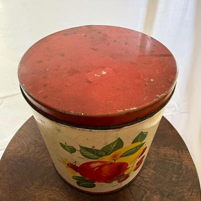 Sale Photo Thumbnail #129: Vintage Decoware container with fruit design