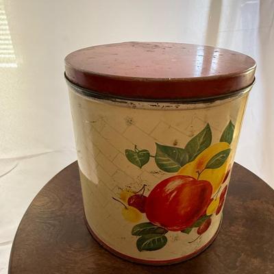 Sale Photo Thumbnail #128: Vintage Decoware container with fruit design