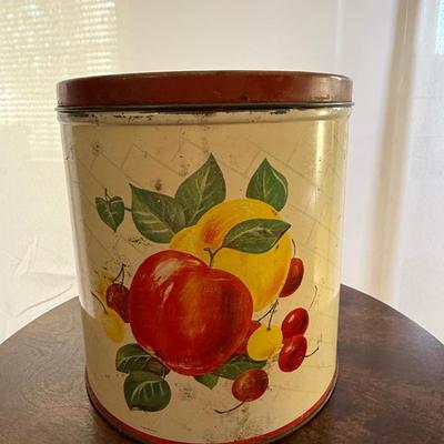 Sale Photo Thumbnail #127: Vintage Decoware container with fruit design