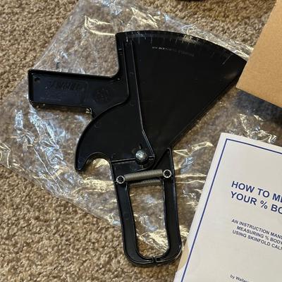 35lb KETTLE BALL ANKLE WEIGHTS AND BODY FAT SKIN FOLD CALIPERS