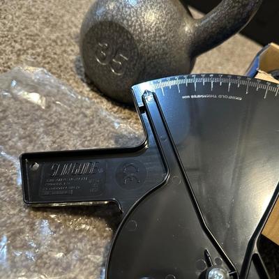 35lb KETTLE BALL ANKLE WEIGHTS AND BODY FAT SKIN FOLD CALIPERS