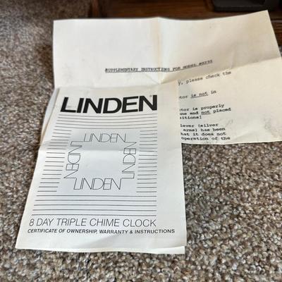 LINDEN 8-DAY TRIPLE CHIME CLOCK