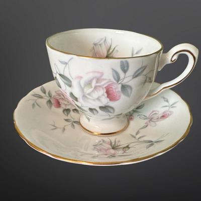 Set of 3 Vintage Porcelain Teacup and Saucer Sets