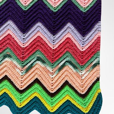 Set of 2 Vintage Hand-Crocheted Blankets