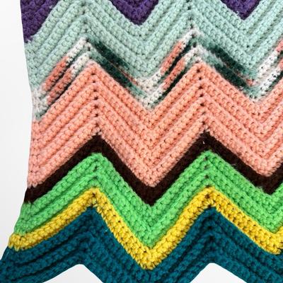 Set of 2 Vintage Hand-Crocheted Blankets