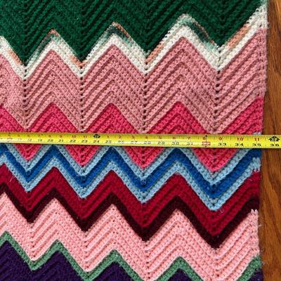 Set of 2 Vintage Hand-Crocheted Blankets