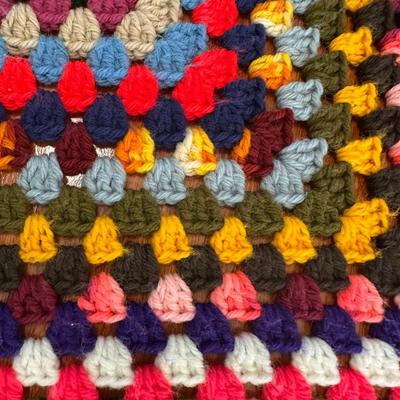 Set of 2 Vintage Hand-Crocheted Blankets