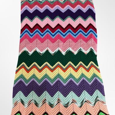 Set of 2 Vintage Hand-Crocheted Blankets