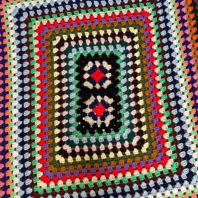 Set of 2 Vintage Hand-Crocheted Blankets