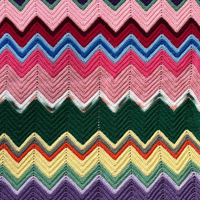 Set of 2 Vintage Hand-Crocheted Blankets