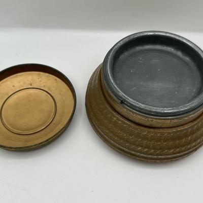 Vintage Metal Powder Box / Music Box