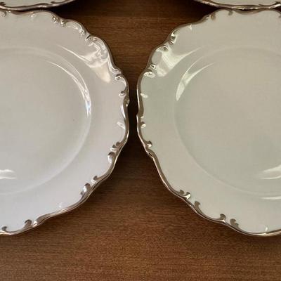 Set of 6 Schumann Arzberg Germany “Platinum Elegance” 5” Plates, E&R Golden Crown