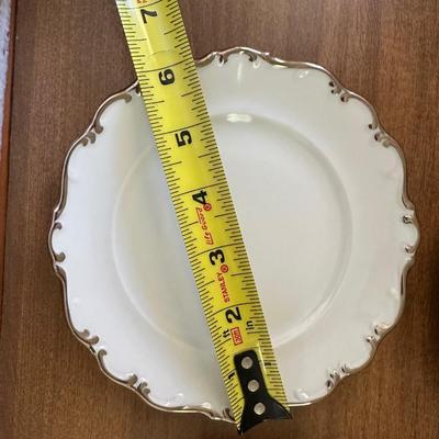 Set of 6 Schumann Arzberg Germany “Platinum Elegance” 5” Plates, E&R Golden Crown