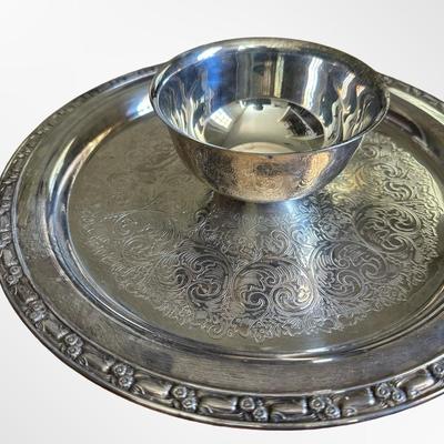 Assorted Silver-plate Serving Trays & Dishes