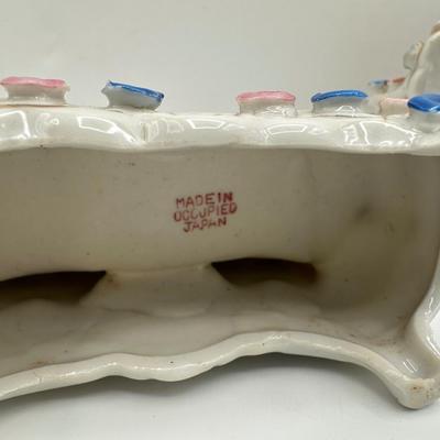 Vintage Porcelain Miniature Couch & Chairs - Occupied Japan Dollhouse Decor