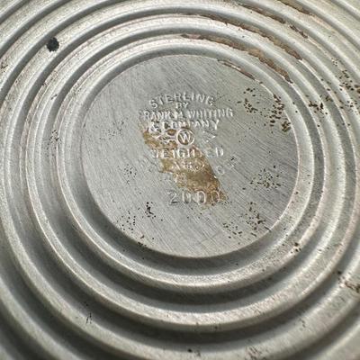 Frank M Whiting Sterling Silver Glass Compote Bowl, Glass Candy Dish