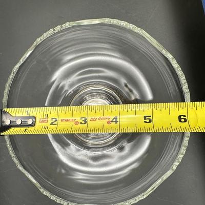 Frank M Whiting Sterling Silver Glass Compote Bowl, Glass Candy Dish