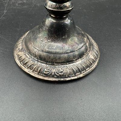 Frank M Whiting Sterling Silver Glass Compote Bowl, Glass Candy Dish