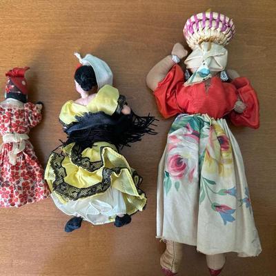Vintage Handcrafted Folk Dolls