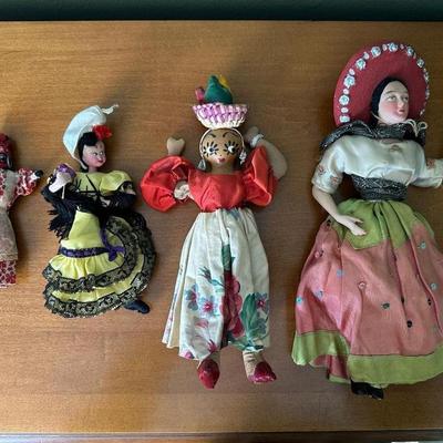 Vintage Handcrafted Folk Dolls