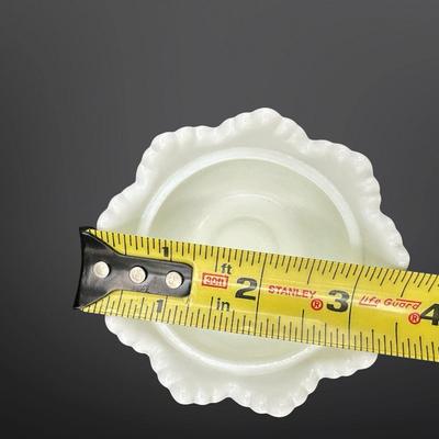 Fenton Milk Glass Hobnail Ruffled Bowl