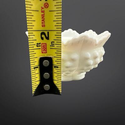 Fenton Milk Glass Hobnail Ruffled Bowl